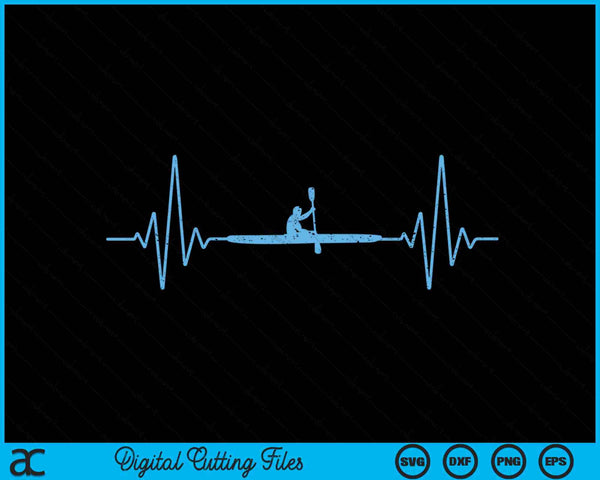 Cool Kayaking Heartbeat Canoe Boating Kayaks Outdoor Sport SVG PNG Digital Cutting Files