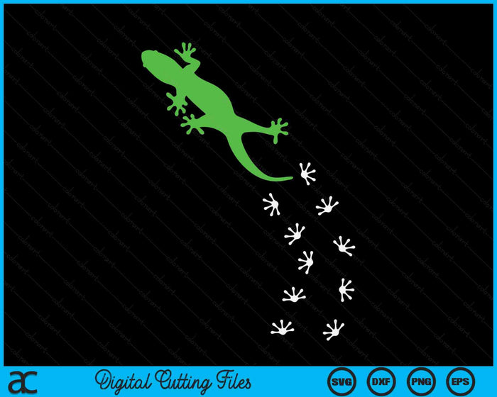 Cool Lizard Gecko And Feet Print SVG PNG Digital Cutting Files