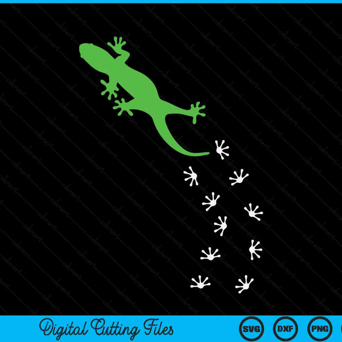 Cool Lizard Gecko And Feet Print SVG PNG Digital Cutting Files