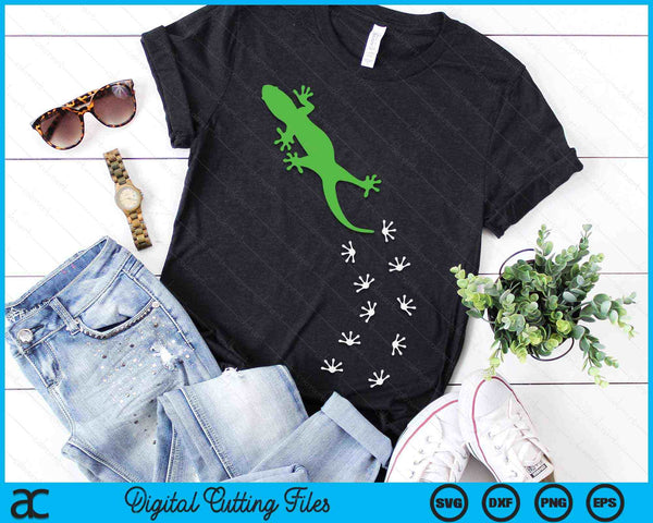 Cool Lizard Gecko And Feet Print SVG PNG Digital Cutting Files