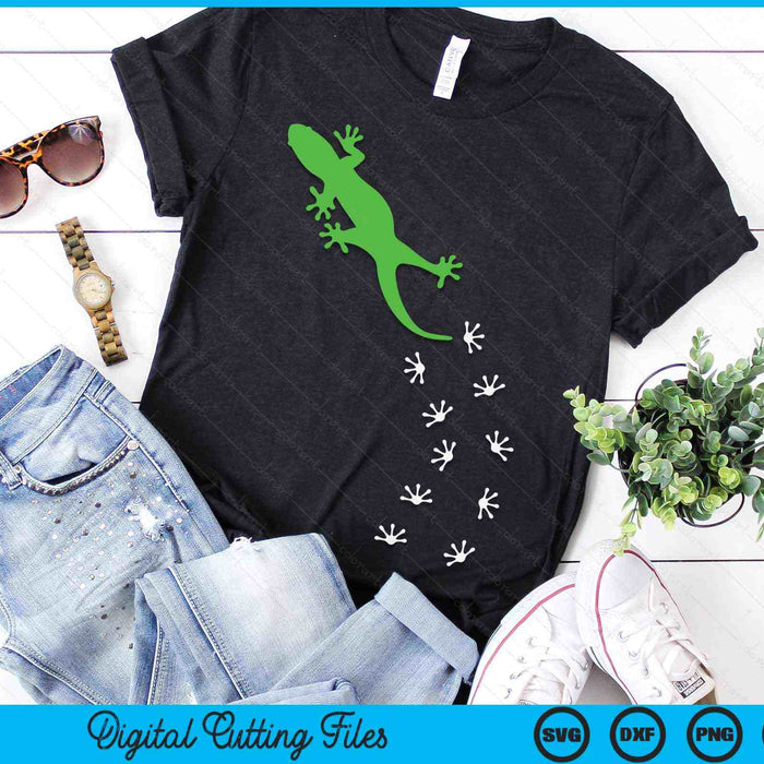 Cool Lizard Gecko And Feet Print SVG PNG Digital Cutting Files