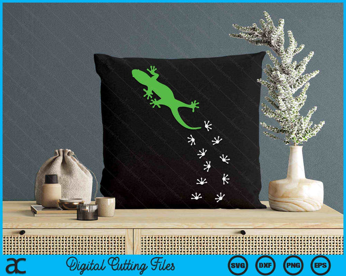 Cool Lizard Gecko And Feet Print SVG PNG Digital Cutting Files