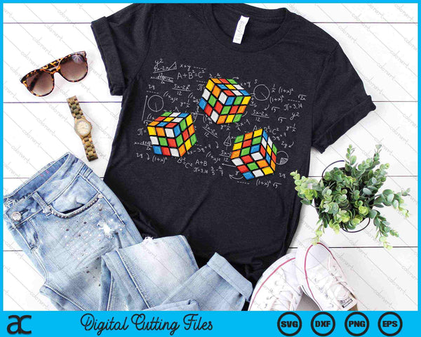 Cool Math Rubik Player Cube Math Lovers SVG PNG Digital Cutting Files