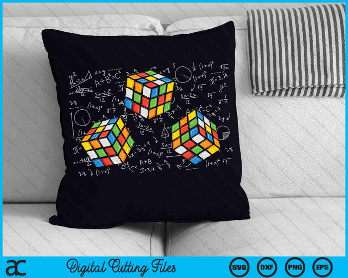 Cool Math Rubik Player Cube Math Liefhebbers SVG PNG Digitale Snijbestanden
