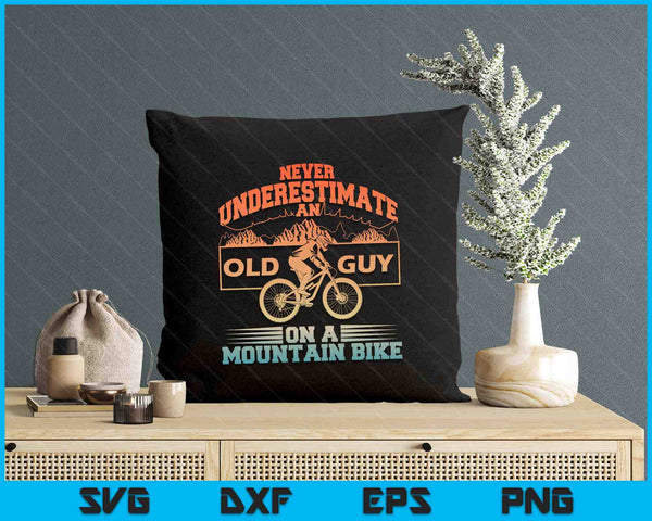 Cool Mountain Bike Art For Men Grandpa Mountain Biking SVG PNG Digital Printable Files
