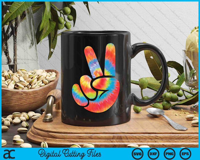 Cool Peace Hand Sign Tie Dye Kindness For Boys And Girls SVG PNG Digital Printable Files