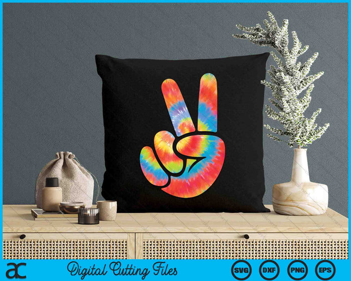 Cool Peace Hand Sign Tie Dye Kindness For Boys And Girls SVG PNG Digital Printable Files