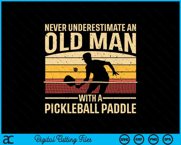 Cool Pickleball Art For Men Women Paddle Pickleball Player SVG PNG Digital Cutting Files