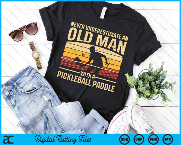 Cool Pickleball Art For Men Women Paddle Pickleball Player SVG PNG Digital Cutting Files