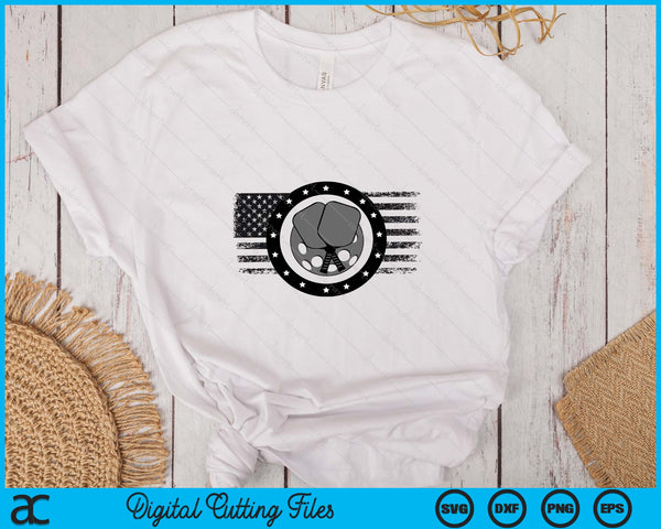 Cool Pickleball Sport USA Grunge Flag - Pickleball SVG PNG Digital Printable Files