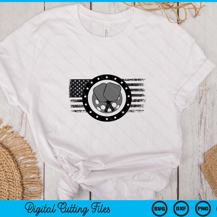 Cool Pickleball Sport USA Grunge Flag - Pickleball SVG PNG Digital Printable Files