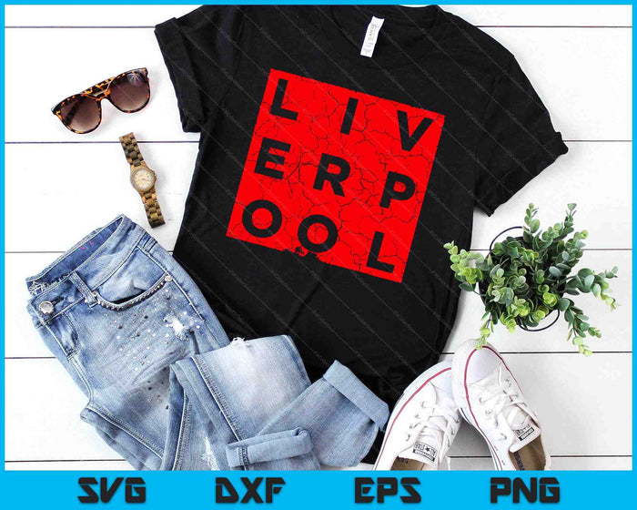 Cool Retro Grunge Vintage Look Liverpool SVG PNG Digital Printable Files