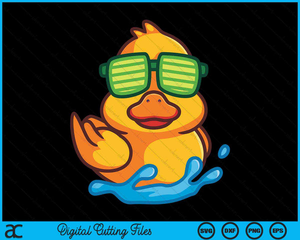 Cool Rubber Duck Sunglasses SVG PNG Digital Cutting Files