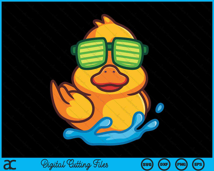 Cool Rubber Duck Sunglasses SVG PNG Digital Cutting Files