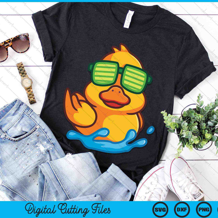 Cool Rubber Duck Sunglasses SVG PNG Digital Cutting Files
