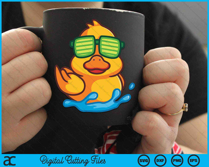 Cool Rubber Duck Sunglasses SVG PNG Digital Cutting Files