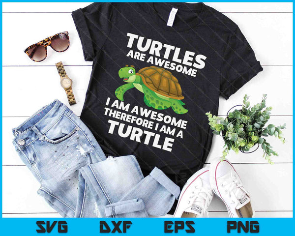 Cool Sea Turtle For Men Women Tortoise Lover Turtle Animal SVG PNG Digital Cutting Files