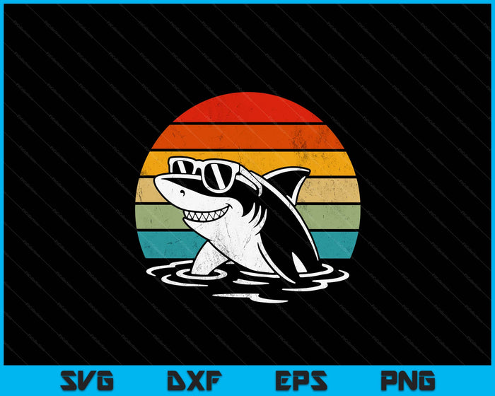 Cool Shark In Sunglasses Funny Shark SVG PNG Digital Printable Files
