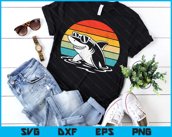 Cool Shark In Sunglasses Funny Shark SVG PNG Digital Printable Files