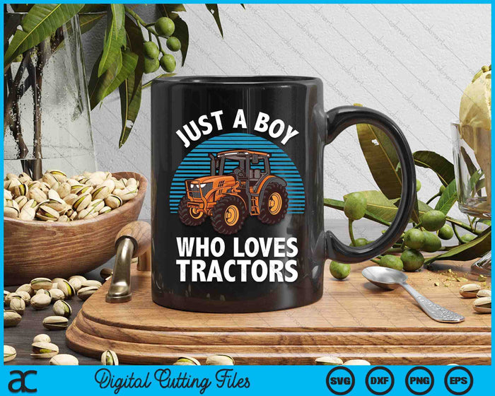 Cool Tractor For Boys Kids Toddler Farmtruck Farmer Driver SVG PNG Digital Cutting Files