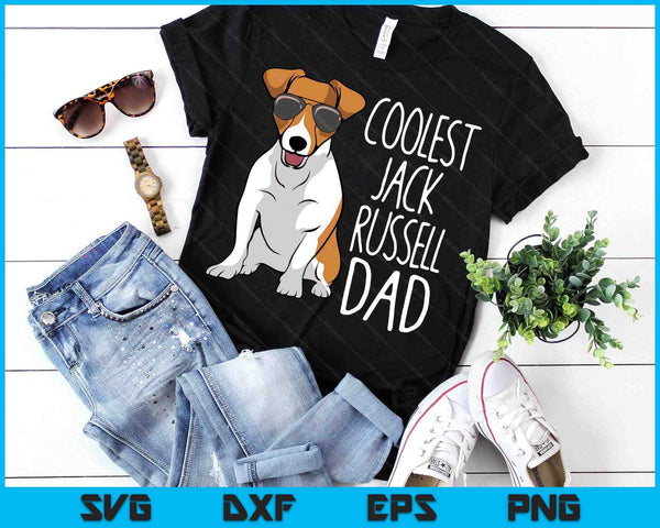 Coolest Jack Russel Dad Jack Russell Terrier Father Dog SVG PNG Digital Printable Files