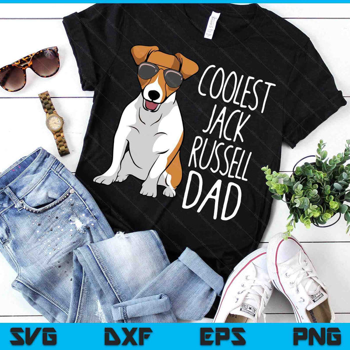 Coolest Jack Russel Dad Jack Russell Terrier Father Dog SVG PNG Digital Printable Files