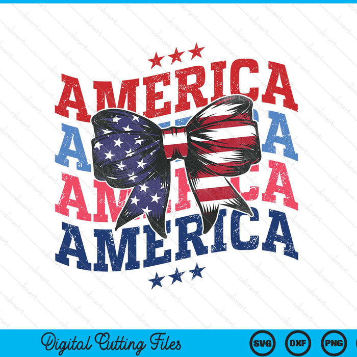 Coquette American flag SVG cut file