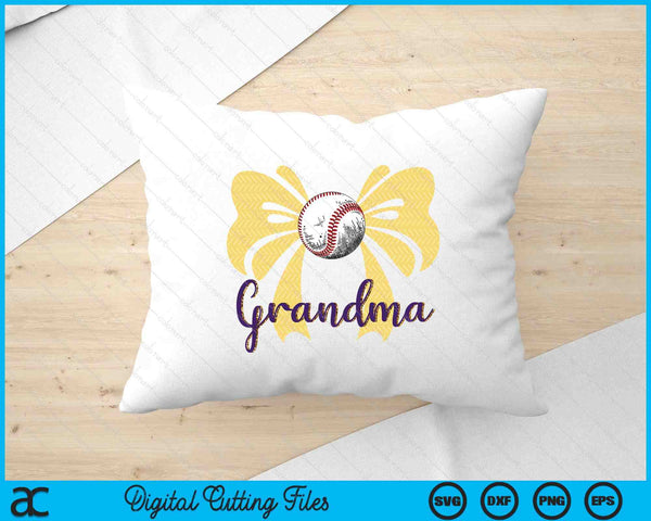 Coquette Blue Bow Baseball Grandma SVG PNG Digital Printable Files