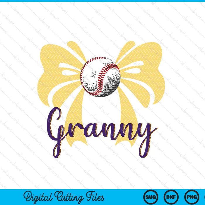 Coquette Blue Bow Baseball Granny SVG PNG Digital Printable Files