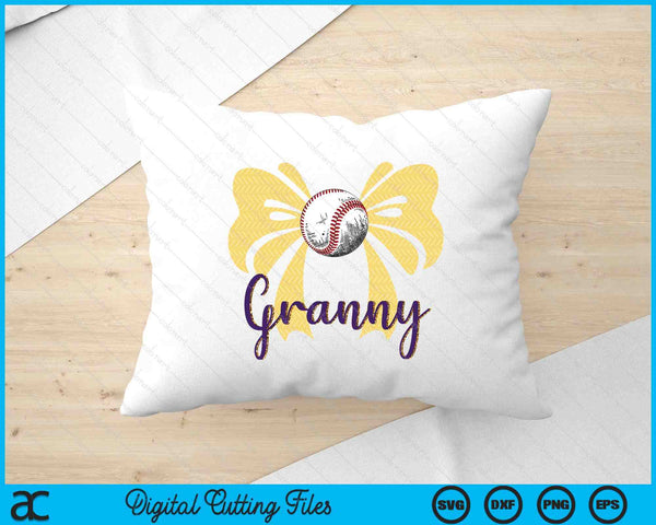 Coquette Blue Bow Baseball Granny SVG PNG Digital Printable Files