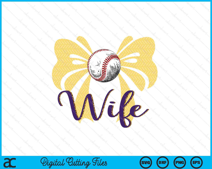 Coquette Blue Bow Baseball Wife SVG PNG Digital Printable Files