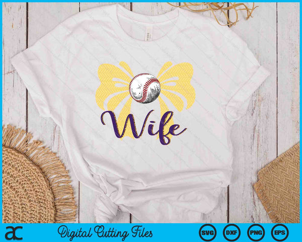 Coquette Blue Bow Baseball Wife SVG PNG Digital Printable Files - on a t-shirt