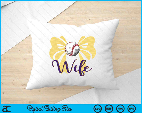 Coquette Blue Bow Baseball Wife SVG PNG Digital Printable Files