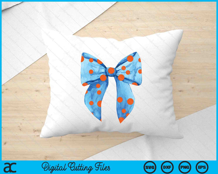 Coquette Blue Bow Basketball SVG PNG Digital Printable Files