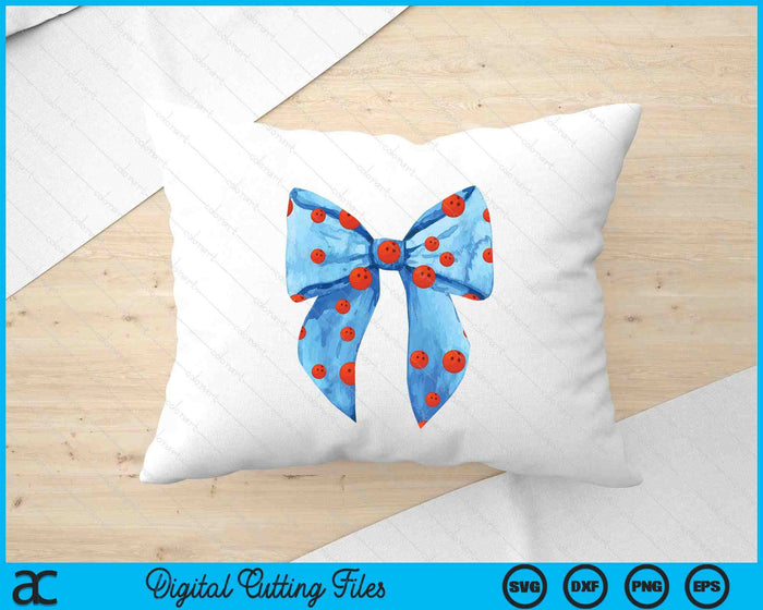 Coquette Blue Bow Bowling SVG PNG Digital Printable Files