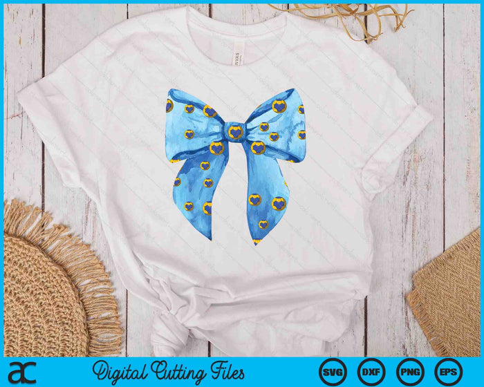 Coquette Blue Bow Handball SVG PNG Digital Printable Files