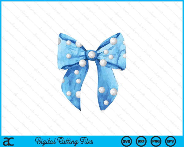 Coquette blue bow hockey SVG PNG cut file for Cricut