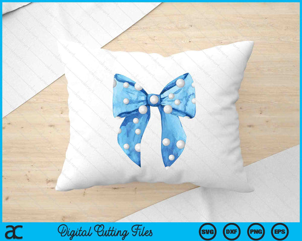 Coquette Blue Bow Hockey SVG PNG Digital Printable Files