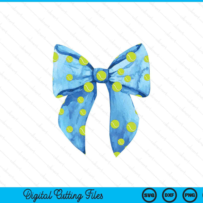 Coquette blue bow tennis SVG cut file
