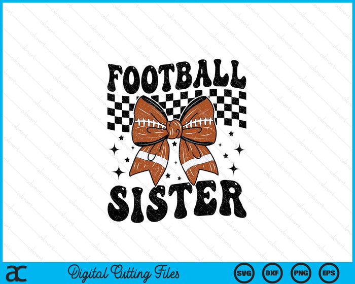 Coquette Bow American Football Sister Game Day Thanksgiving SVG PNG Digital Printable Files