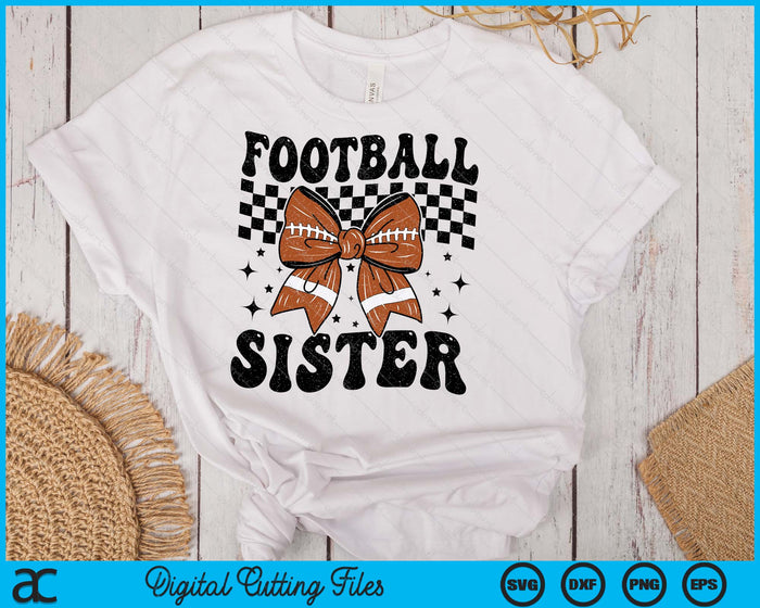 Coquette Bow American Football Sister Game Day Thanksgiving SVG PNG Digital Printable Files