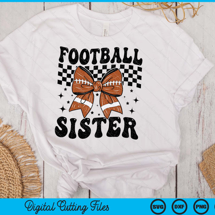 Coquette Bow American Football Sister Game Day Thanksgiving SVG PNG Digital Printable Files