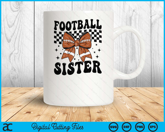 Coquette Bow American Football Sister Game Day Thanksgiving SVG PNG Digital Printable Files