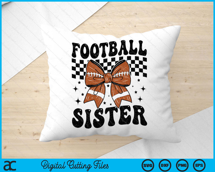 Coquette Bow American Football Sister Game Day Thanksgiving SVG PNG Digital Printable Files