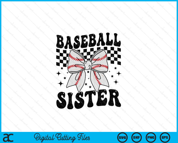 Coquette bow baseball sister game day Thanksgiving SVG cut file