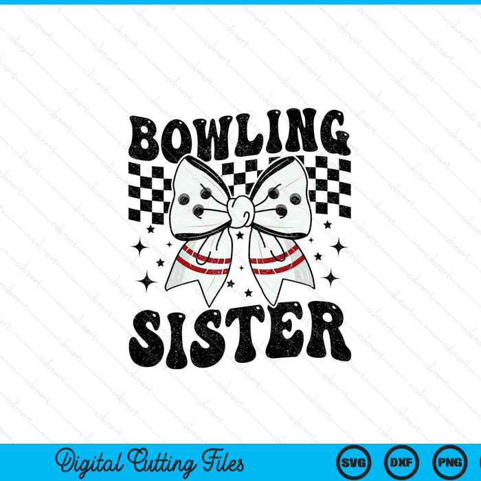 Coquette Bow Bowling Sister Game Day SVG PNG Digital Printable Files