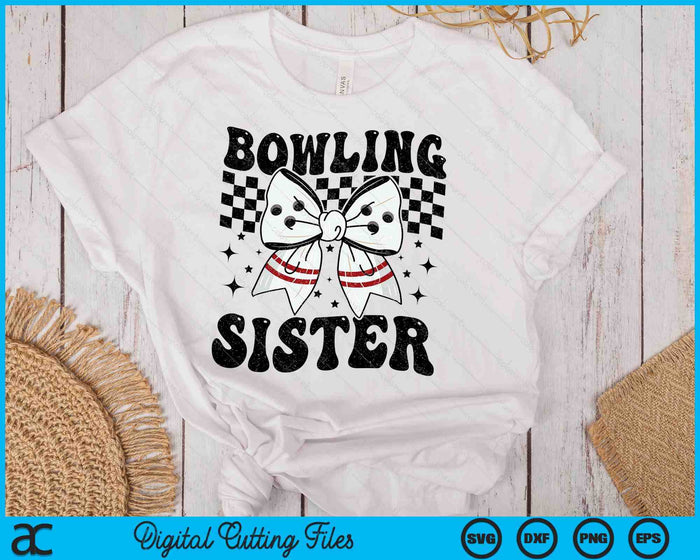 Coquette Bow Bowling Sister Game Day SVG PNG Digital Printable Files
