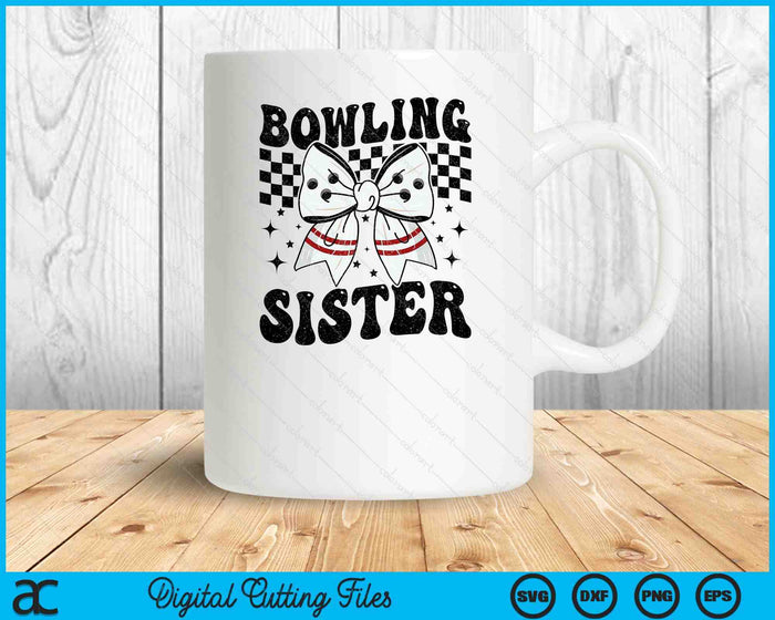 Coquette Bow Bowling Sister Game Day SVG PNG Digital Printable Files
