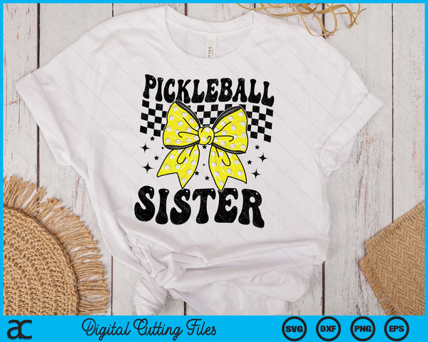 Coquette Bow Pickleball Sister Game Day SVG PNG Digital Printable Files
