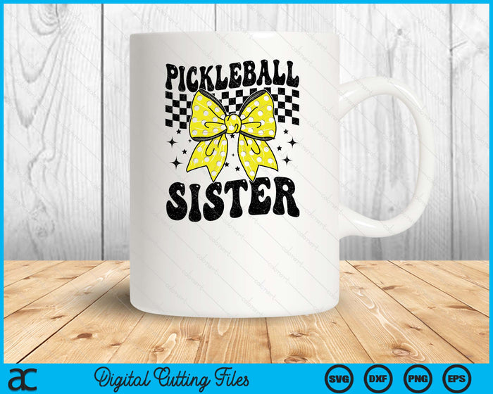 Coquette Bow Pickleball Sister Game Day SVG PNG Digital Printable Files